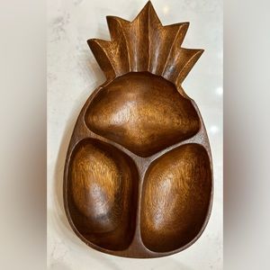Beautiful Carved wooden pineapple center piece